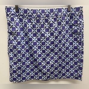 4 for $25 ✨ Joe Fresh Teal & Blue Geometrical Print Skirt Stretchy Size XL